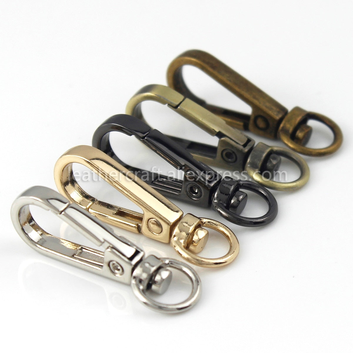 1pcs Metal Swivel O-ring Eye Snap Hook Trigger Clasps Clips for Leather Craft