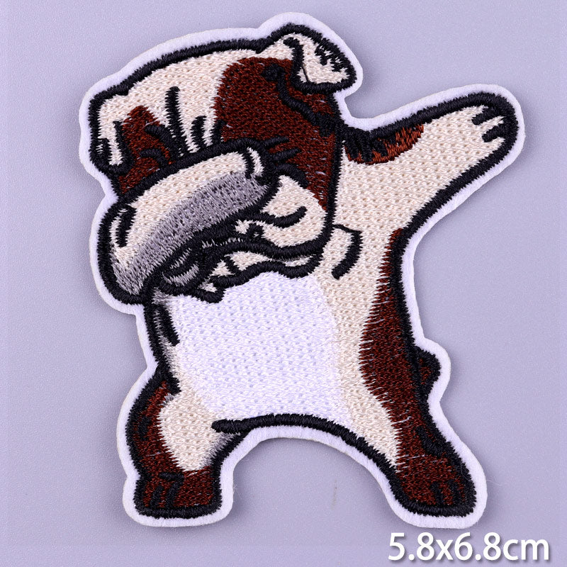 Cool Dog Dance Design DIY Cartoon Patches Clothes Patch Embroidered Stickers