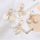 9 Styles Pearl Heart Leaf Keychain Charms Ins Metal Accessories Ladies Bag