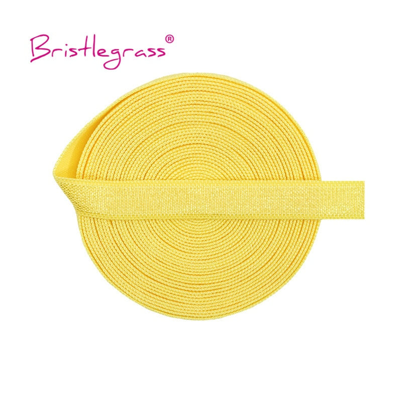 5 yards 10mm Solid Shiny Non-Foldover Elastic Spandex Satin Band Bra Strap