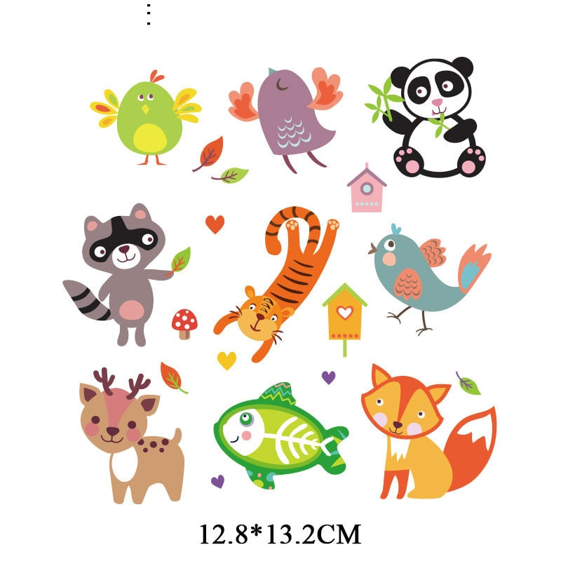 46 Styles Iron on Cute Animal Patches Set for Kids Clothing DIY T-shirt Applique