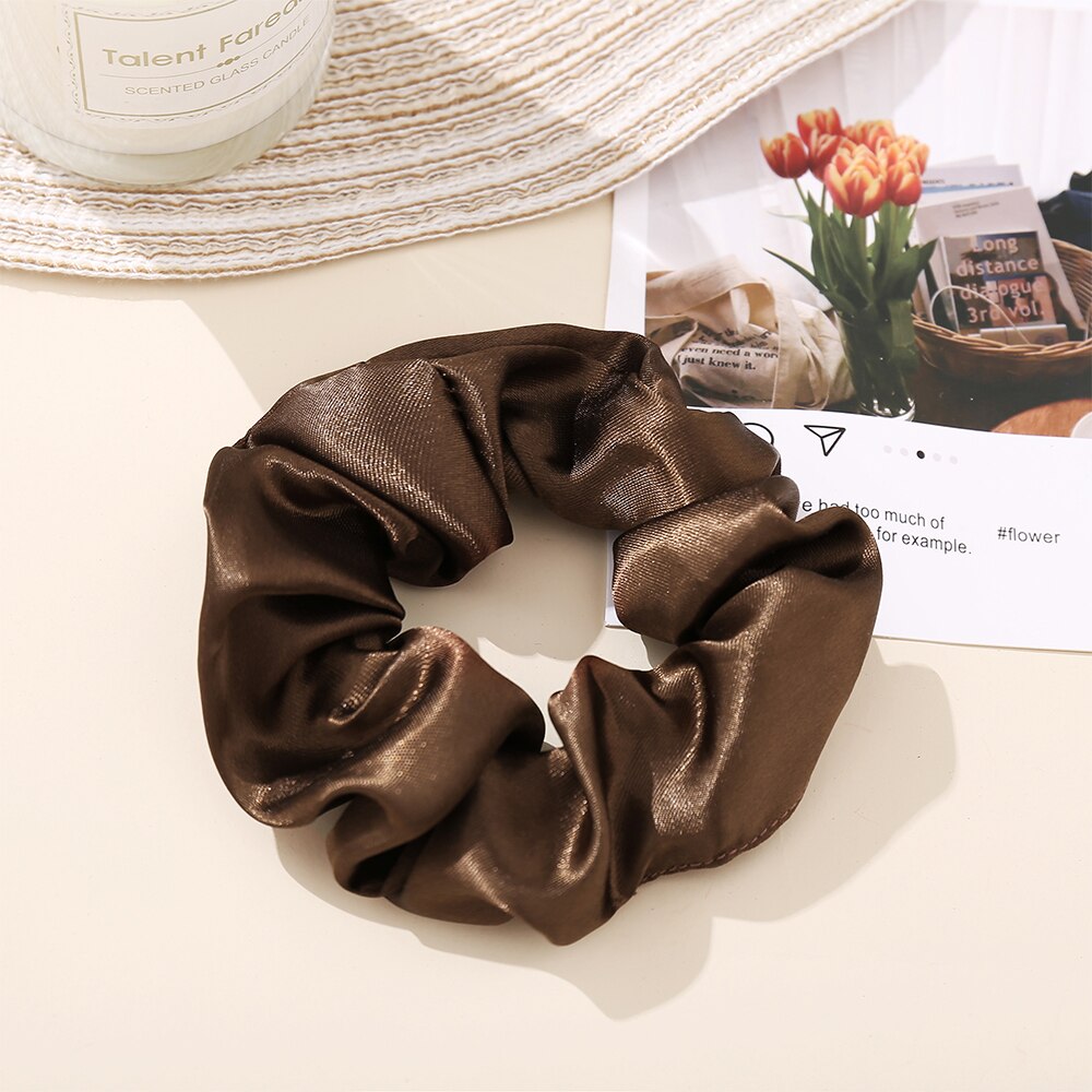 6 Colors Women Scrunchie Elastic Multicolor Hair Band Ponytail Holder Headband