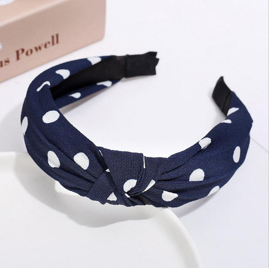 White Polka Dot Women Hairbands Fashion Headband Girls Hair Hoop Accessories