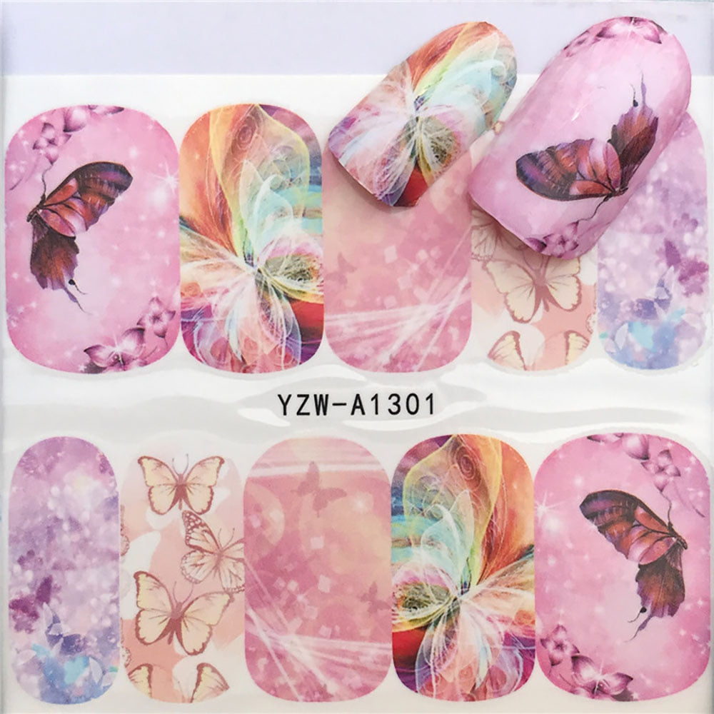 Fairy Butterfly Nails Stickers Watermark Nails Decal Creative Nails Art Pattern