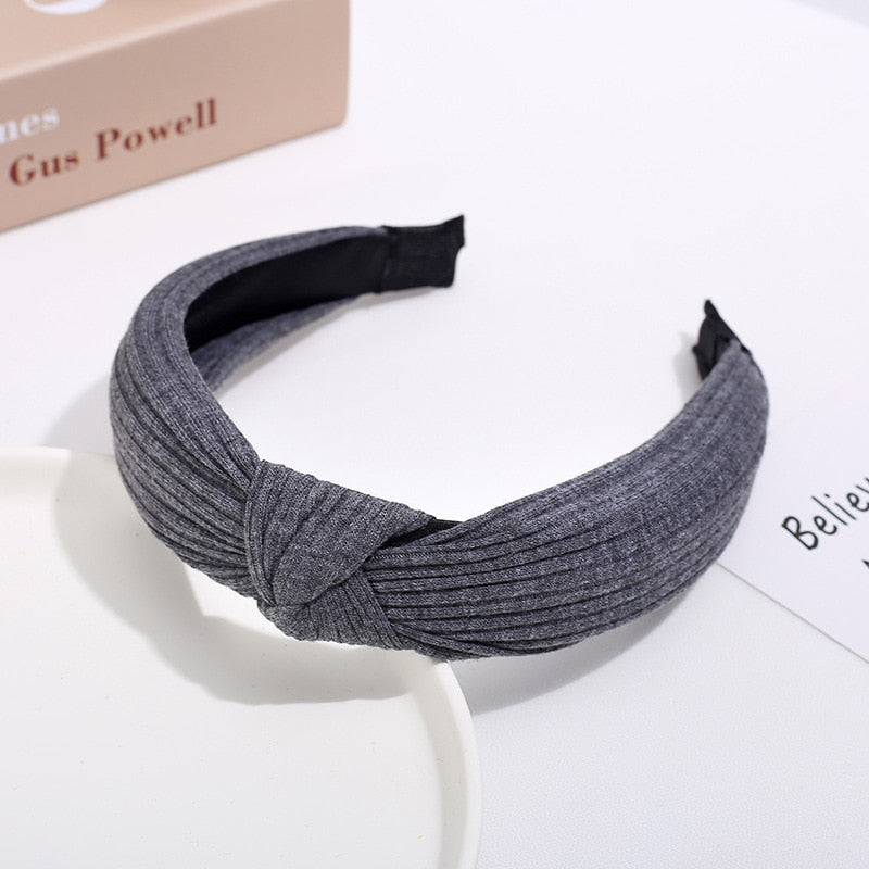 Dark Grey Women Hairbands Fashion Headband Girls Hair Hoop Accessories