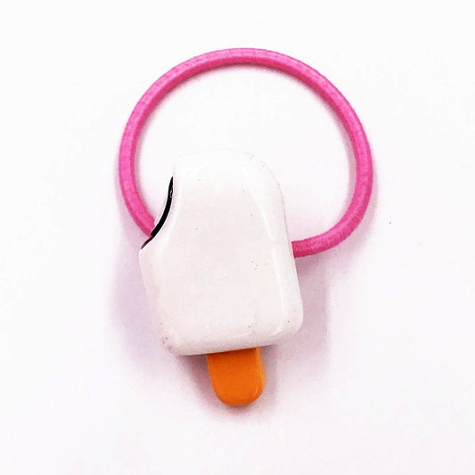 1PCS White Chocolate Ice Cream Girls Hairbands Kids Elastics Rubber Head Bands