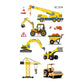 Construction Temporary Tattoos Kids Waterproof Fake Tattoos Sticker Tractor Dump