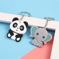 5 Styles Simulation Animal PVC Keychain Charms Car Key Ring Bag Ornaments Cute
