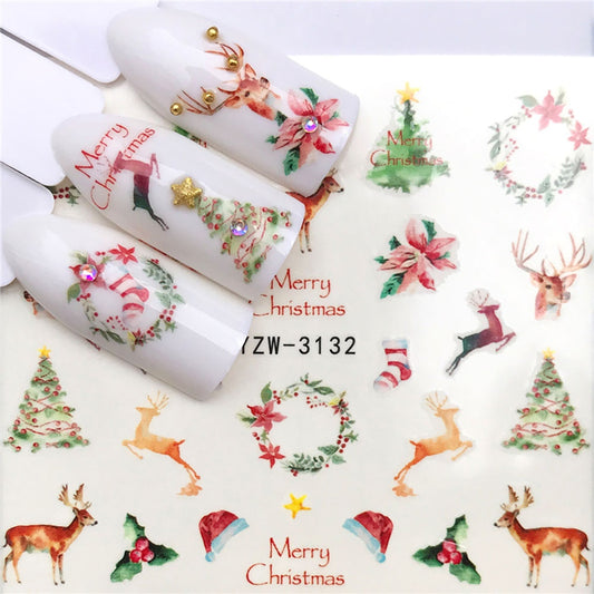 Christmas Design Nail Sticker Summer Nail Design Decorations Nails Decals Art