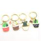 4 Styles Succulent Plants Keychain Lovely Cactus Key Chain Gift Car Keyholder