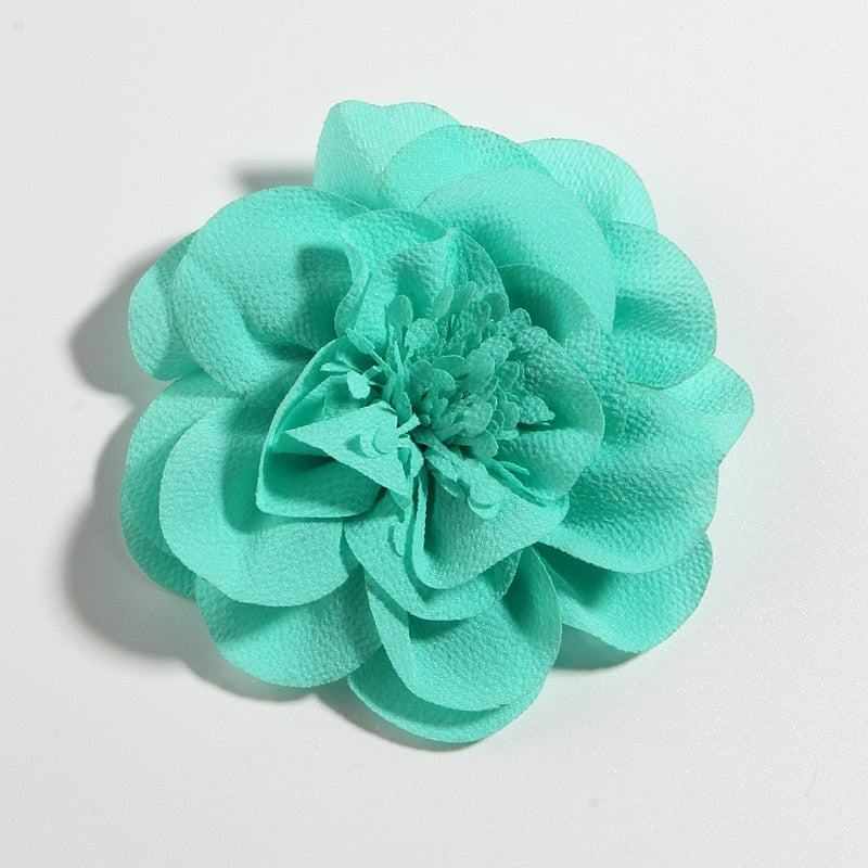 15 Styles 1PC 10CM 3.8" Big Chiffon Flowers Hair Clips Hairpins Handmade