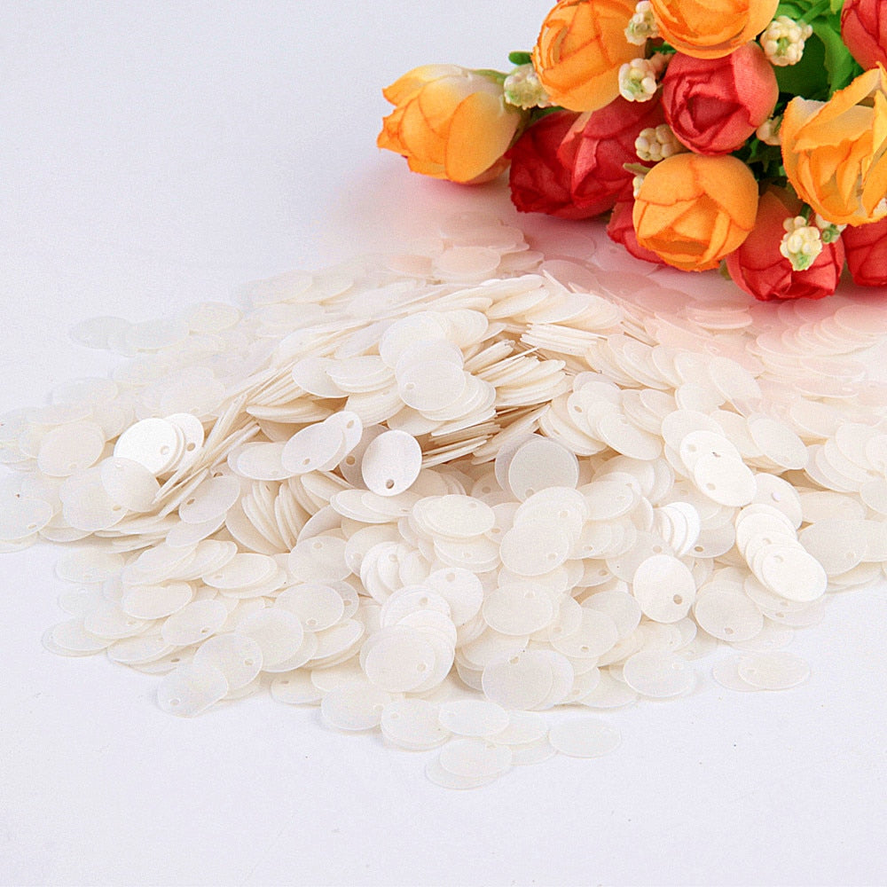 Paillette Sequin 10-30mm Large Flat Round Edge Hole Loose Sequins for Carfs Kids
