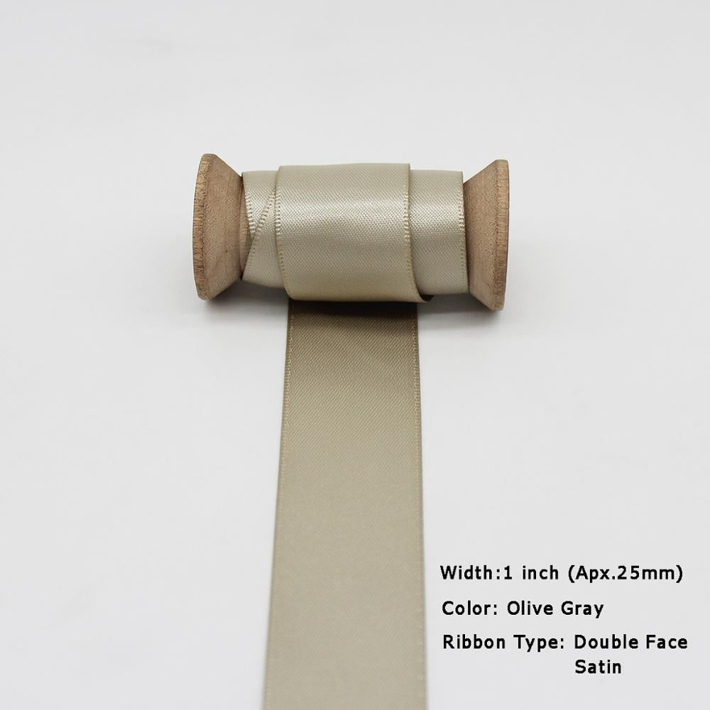 5 Meter Lot Grosgrain Ribbon Satin Ribbon Green Olive Moss Mint Sage