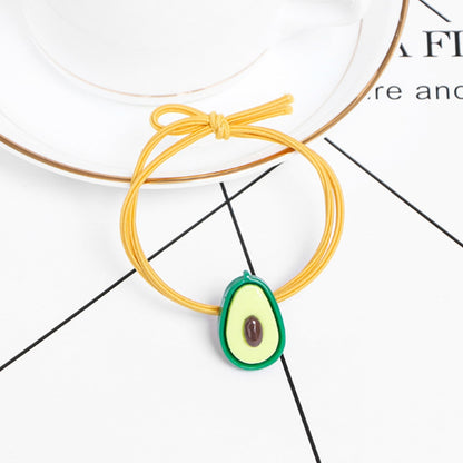 High Elasticity Hair Bands Avocado Hair Rope Cute Kawaii Side Clip Ins Fruit