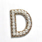 A-Z Alphabet 1Pcs Letter Patches Pearl Rhinestone Alphabet Patches For Clothes