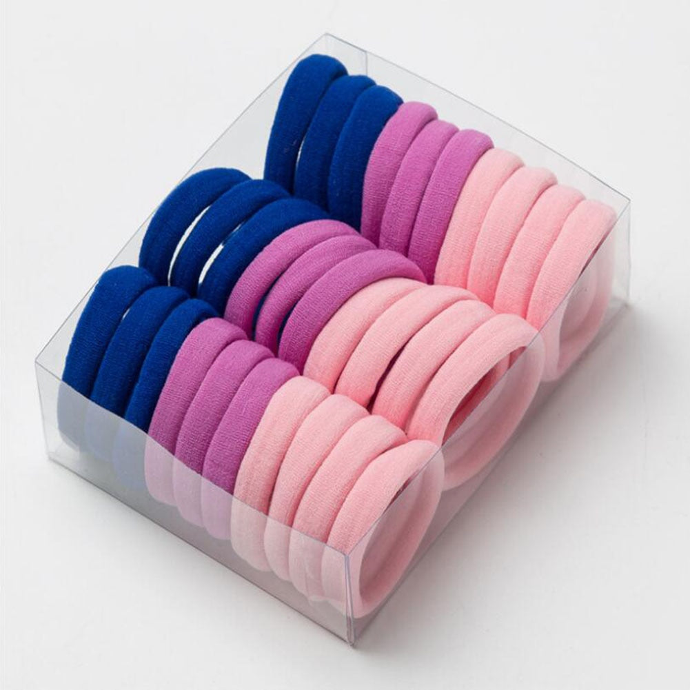 30pcs Set 5 Styles Girls Elastic Hair Bands Rubber Band Headwear Hair