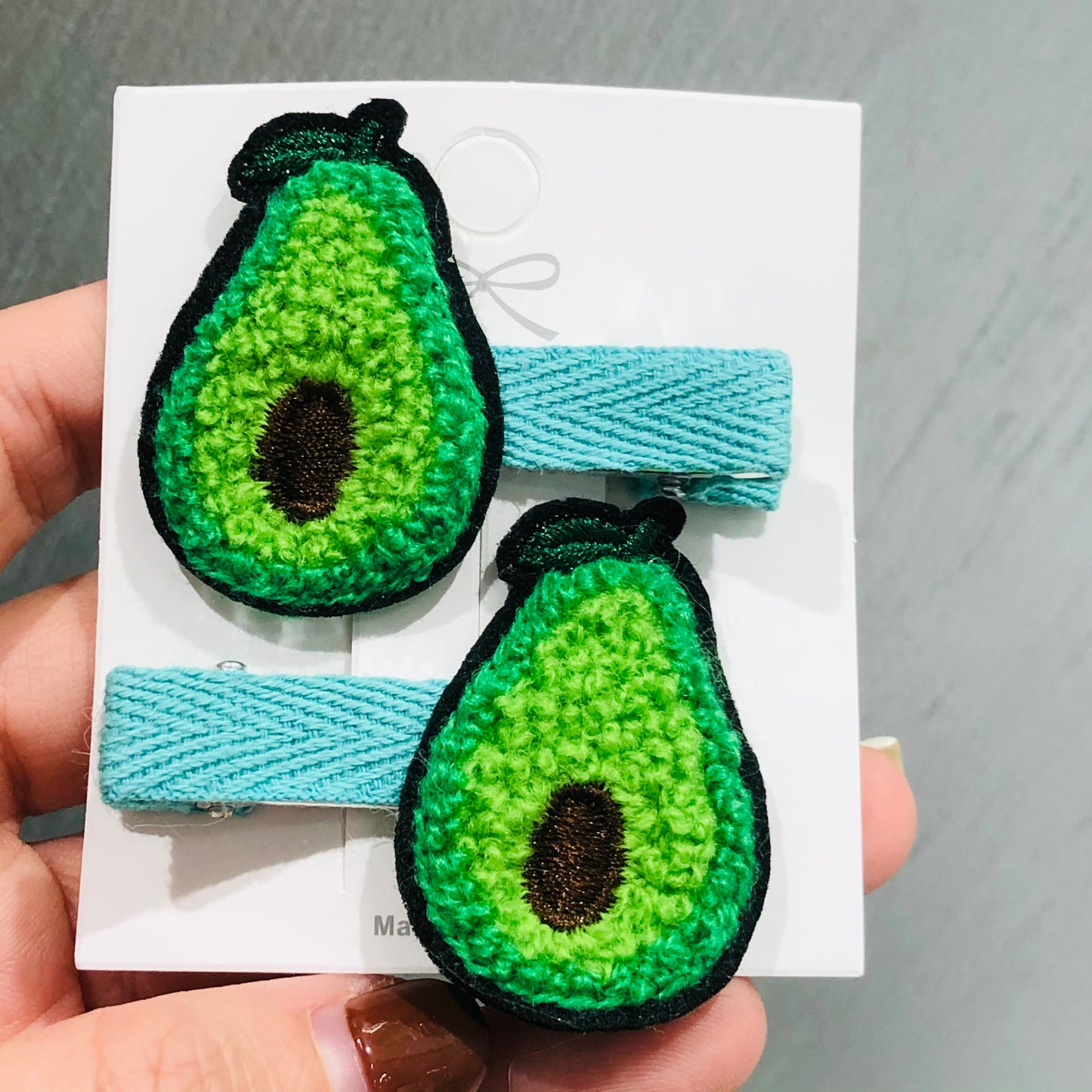 2PCS Avocado Pattern Headwear Kids Hair Clips Children Girls Accessories