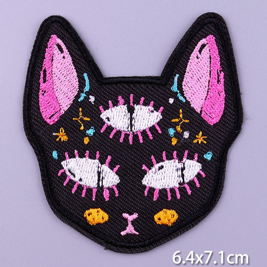 Eye Black Cat DIY Cartoon Patches Clothes Patch Embroidered Stickers Badge