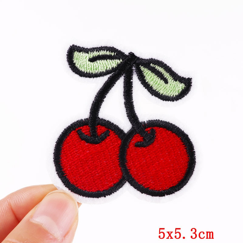 Red Cherries Cartoon Patches Clothing Sticker Patch Decal Embroidery Badges