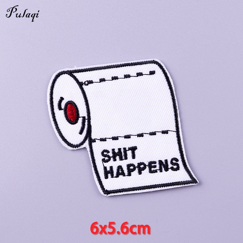 44 Styles Patches With Phrase Iron on Patches For Clothing Embroidery/Fusible