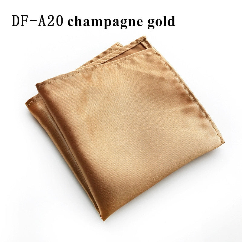 22 Colors Satin Handkerchief For Men Candy Color Mens Suits Pocket Square