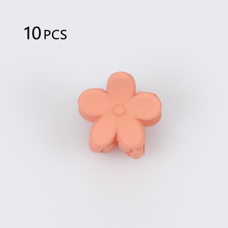 16 Styles 10 pcs Cute girl flower Small Hair clip child cute candy color hair