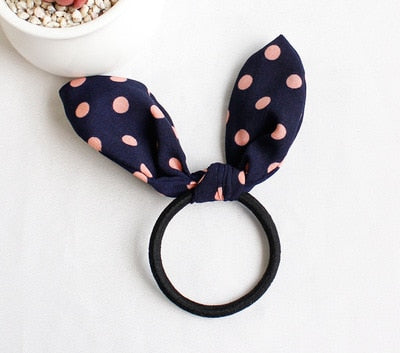 15 Styles Cute Rabbit ears Tied rope hair accessories female rubber band elastic