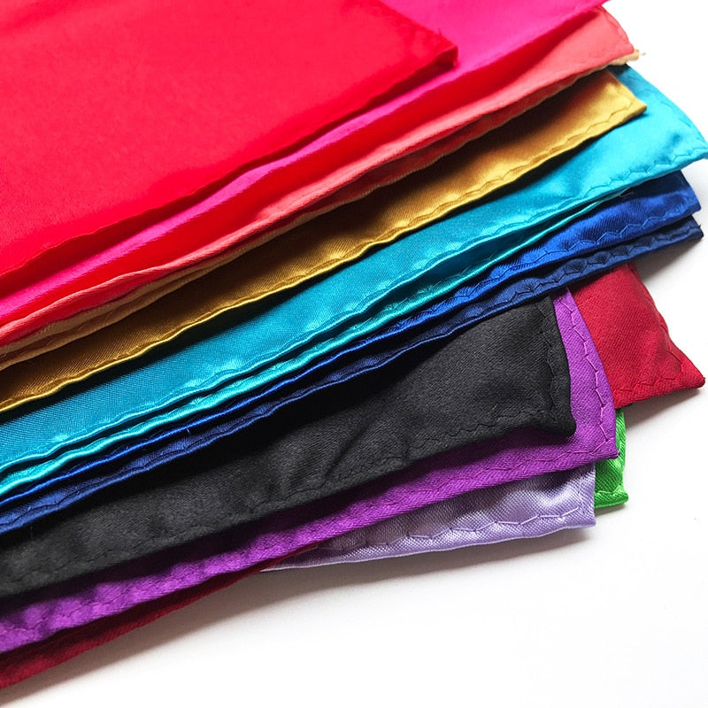 22 Colors Satin Handkerchief For Men Candy Color Mens Suits Pocket Square