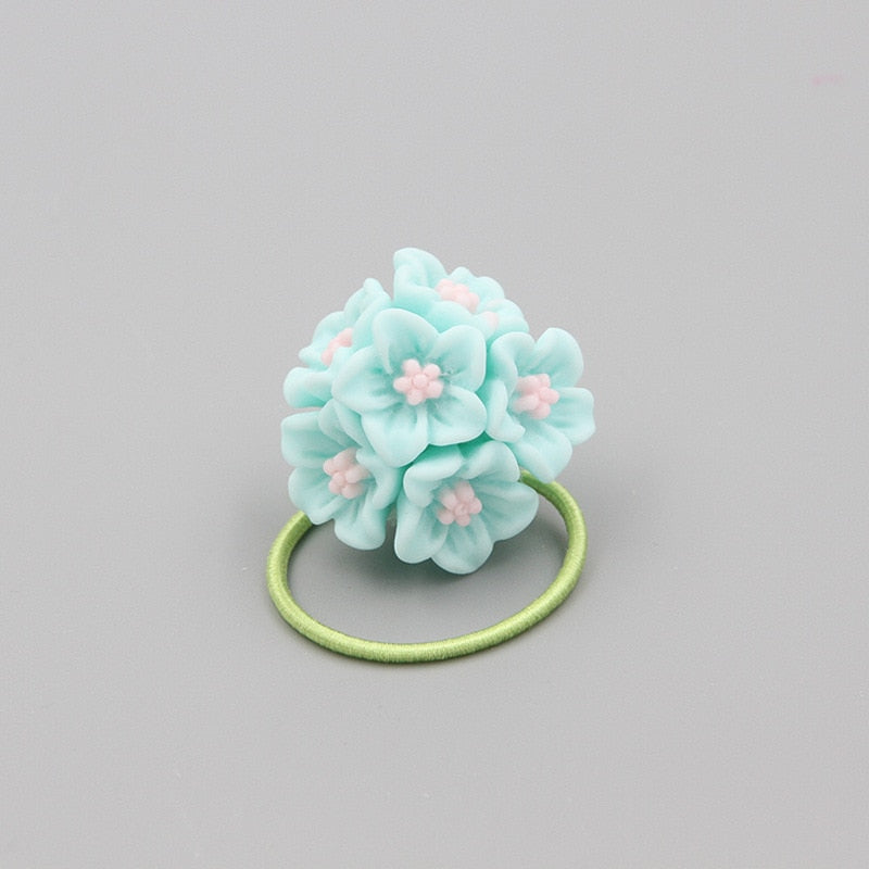 5 Styles Cute flower Hair Ropes children rubber band hair ring little girl hair