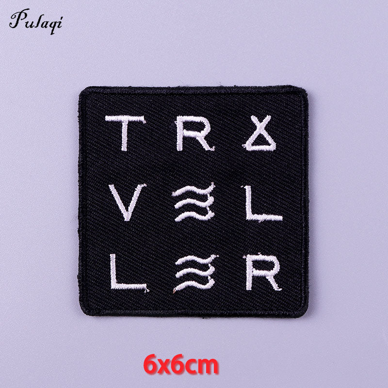 44 Styles Patches With Phrase Iron on Patches For Clothing Embroidery/Fusible