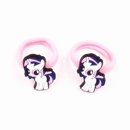 16 Styles 2Pcs/set Unicorn Cartoon Hair Accessories Children Rubber Bands