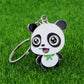 8 Styles Panda Keychain Stainless Steel Key Chain Charms Women Bag Cartoon