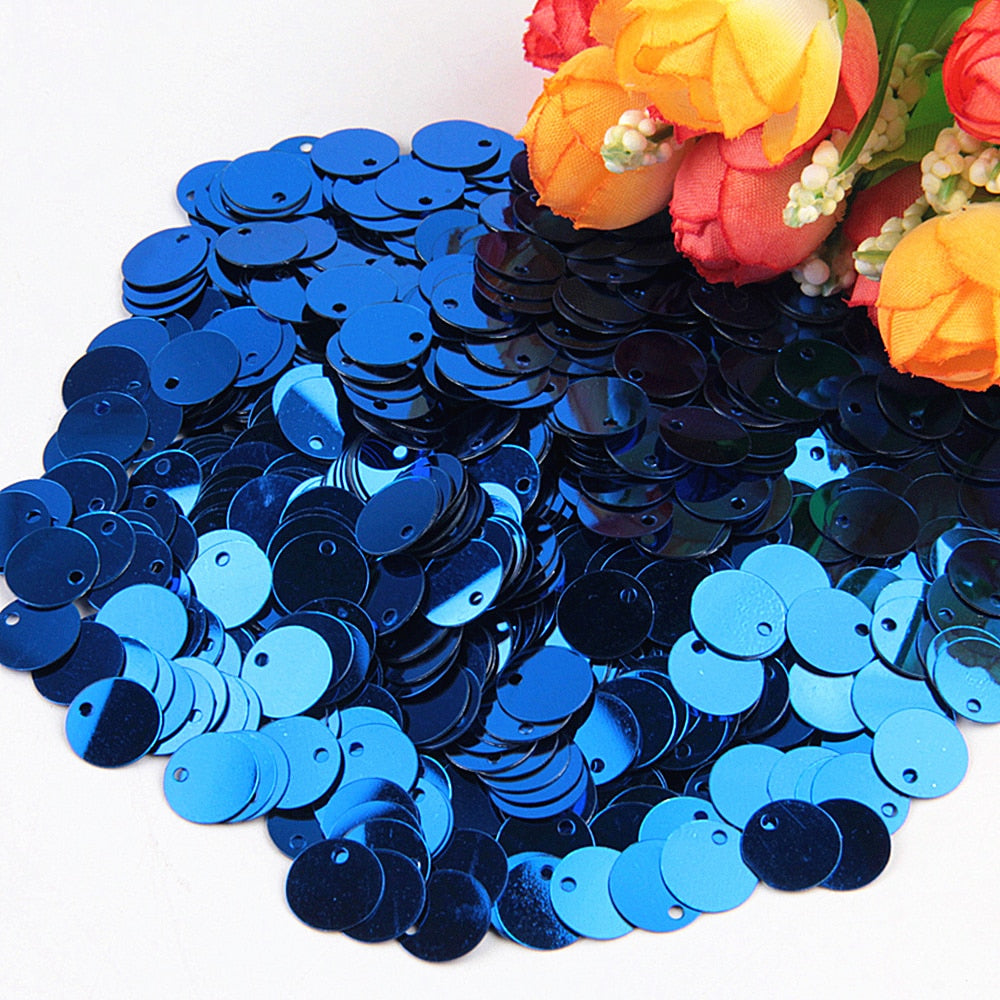 Paillette Sequin 10-30mm Large Flat Round Edge Hole Loose Sequins for Carfs Kids