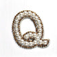 A-Z Alphabet 1Pcs Letter Patches Pearl Rhinestone Alphabet Patches For Clothes