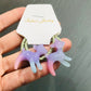 2Pcs Kids Bow Stars Wings Purple Children Rubber Bands Hair Rubber Bands