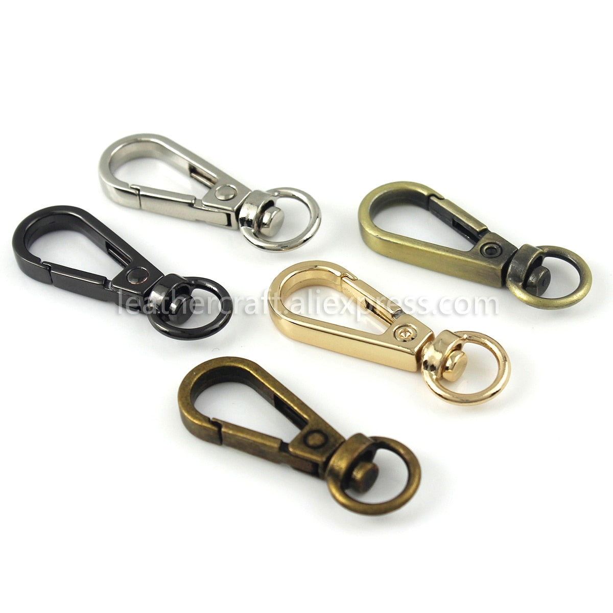 1pcs Metal Swivel O-ring Eye Snap Hook Trigger Clasps Clips for Leather Craft