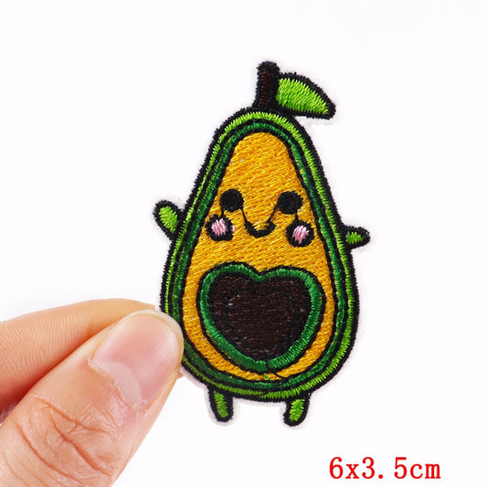 Heart Seed Smily Avocado Cartoon Patches Clothing Sticker Patch Decal Embroidery