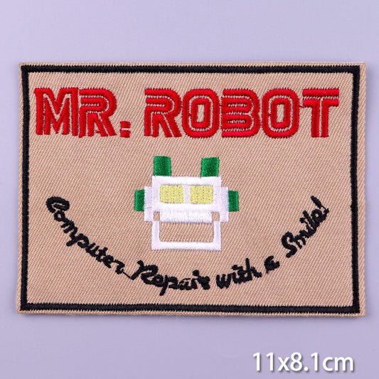 Robot Symbol DIY Cartoon Patches Clothes Patch Embroidered Stickers Badge