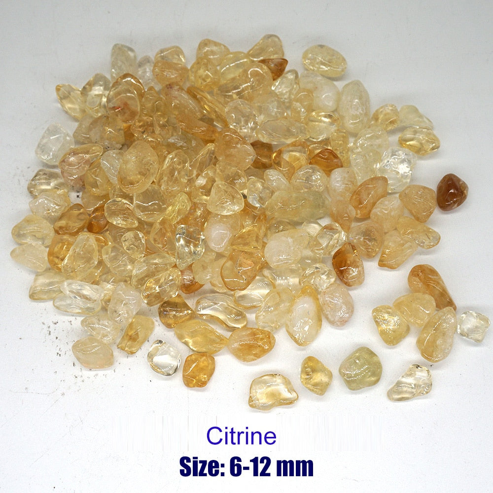 50-100g Citrine Natural Stones Gravel Chip Rock Minerals Aquarium Decoration