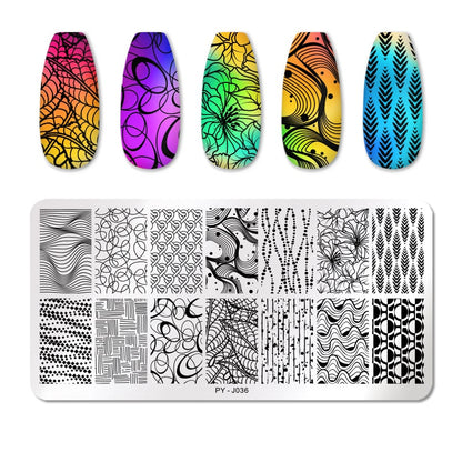 Texture Design Nail Stamping Plates Stencil Tools Template Plate Mold Nail Art