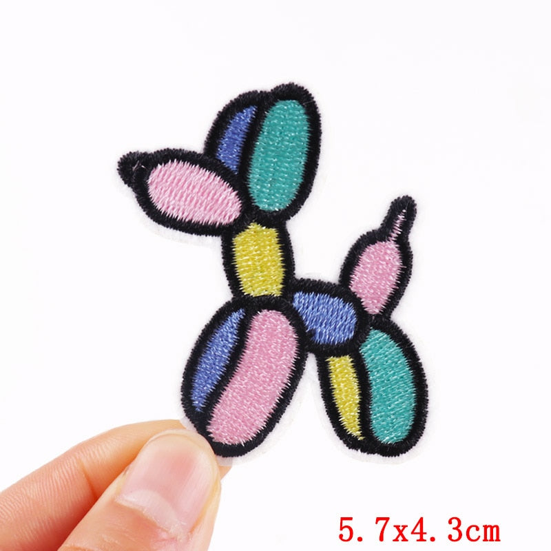 Colorful Balloon Dog Cartoon Patches Clothing Sticker Patch Decal Embroidery