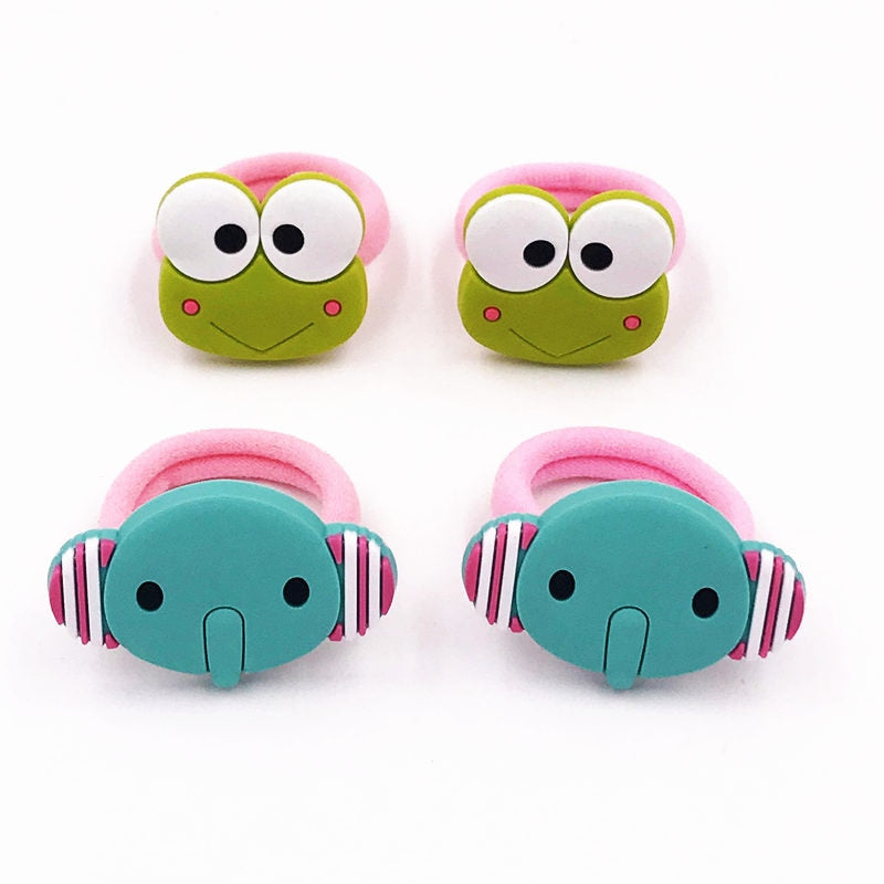 1Pcs Cute Cartoon Animal Frog Chi's cat Elastic Hair Bands Girls Hair rope