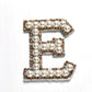 A-Z Alphabet 1Pcs Letter Patches Pearl Rhinestone Alphabet Patches For Clothes