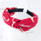 48 Styles Women Elegant Top Knot Headband Print Dot Hairbands Girls Striped