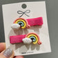 18 Styles 2Pcs Rainbow Lollipop Crown Hair Accessories Children Rubber Bands