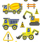 Construction Temporary Tattoos Kids Waterproof Fake Tattoos Sticker Tractor Dump