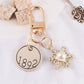 9 Styles Pearl Heart Leaf Keychain Charms Ins Metal Accessories Ladies Bag