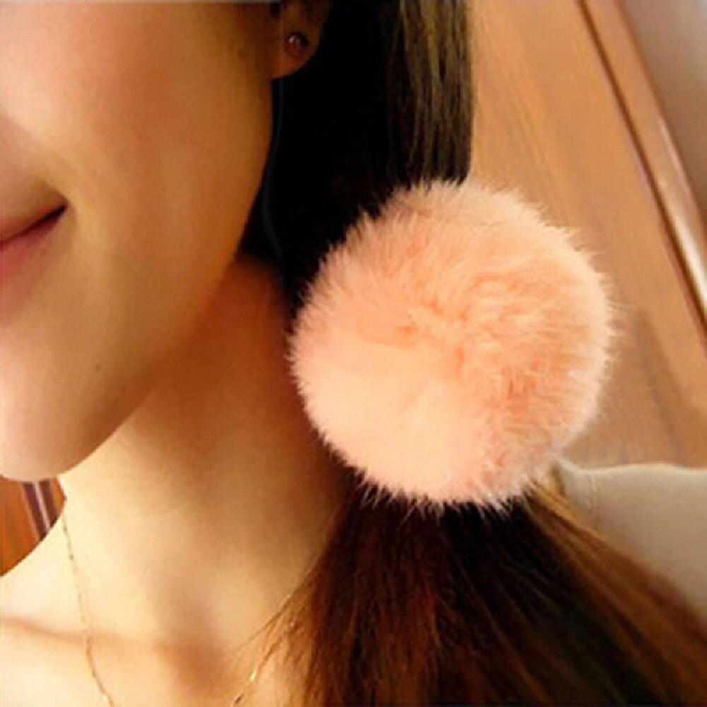 10 Styles Fur Ball With Elastic Rope Hair Band Handmade Elastic Ponytail Holders