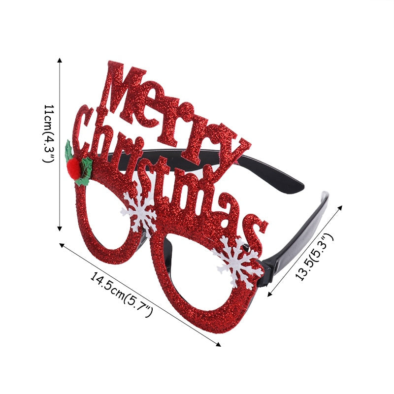 16 Styles Christmas Glasses Adult Kids Christmas Decorations Glasses Frame Gifts