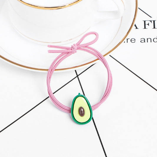 High Elasticity Hair Bands Avocado Hair Rope Cute Kawaii Side Clip Ins Fruit